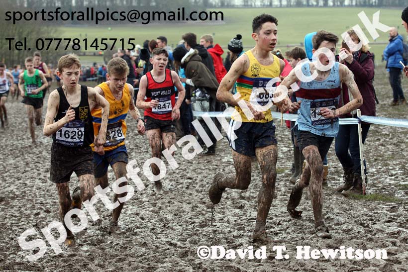 Boys under-15s 2018 British Inter Counties Cross Country Champs., Prestwold Hall, Loughborough. Photo: David T. Hewitson/Sports for All Pics